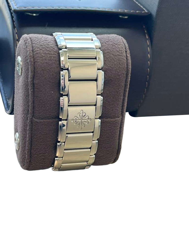Patek Philippe Twenty~4 Gray Sunburst Dial Steel Diamond Ladies Watch 4910/1200A