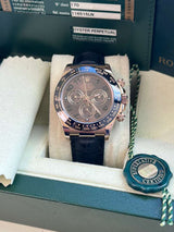 Rolex Daytona Cosmograph Ceramic Bezel Crocodile Strap Rose Gold Watch 116515LN