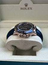 Rolex Daytona Cosmograph Ceramic Bezel Crocodile Strap Rose Gold Watch 116515LN
