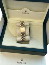 Rolex Oyster Perpetual Date Champagne Dial Diamond Bezel Yellow Gold Watch 15037
