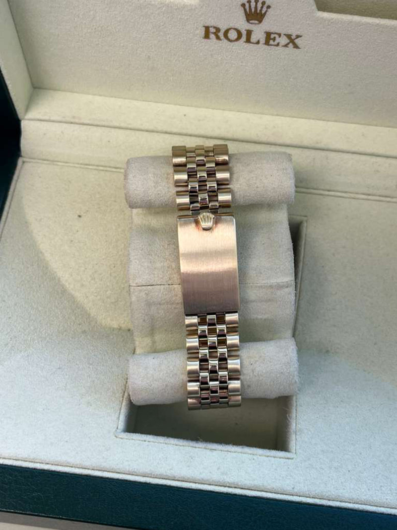 Rolex Oyster Perpetual Date Champagne Dial Diamond Bezel Yellow Gold Watch 15037