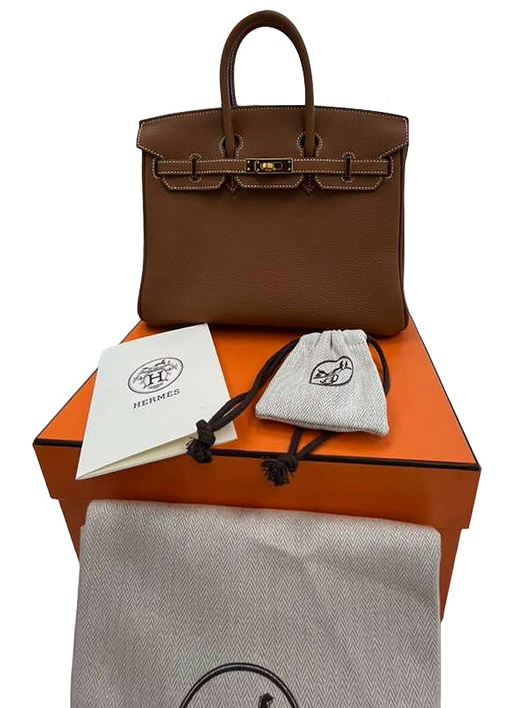 Hermes Birkin 25 Gold Togo Leather Gold Hardware 2025 Handbag