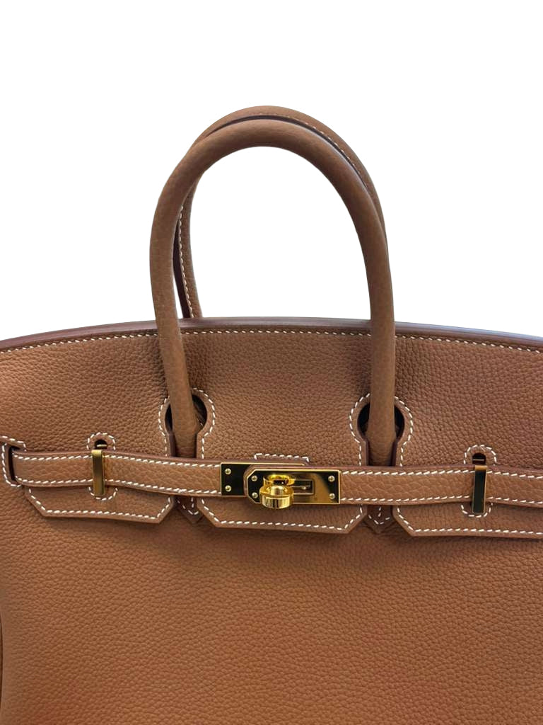 Hermes Birkin 25 Gold Togo Leather Gold Hardware 2025 Handbag