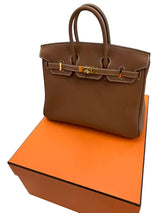 Hermes Birkin 25 Gold Togo Leather Gold Hardware 2025 Handbag