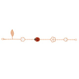 Van Cleef & Arpels Lucky Spring Bracelet MOP Carnelian Onyx 5 Motifs Rose Gold