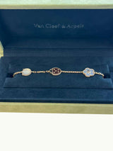 Van Cleef & Arpels Lucky Spring Bracelet MOP Carnelian Onyx 5 Motifs Rose Gold