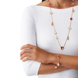 Van Cleef & Arpels Lucky Spring Bracelet MOP Carnelian Onyx 5 Motifs Rose Gold