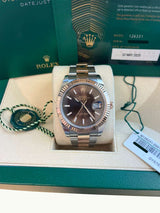 Rolex Datejust 41mm Two-Tone Rose Gold Oystersteel Chocolate Dial Watch 126331