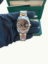 Rolex Datejust 41mm Two-Tone Rose Gold Oystersteel Chocolate Dial Watch 126331