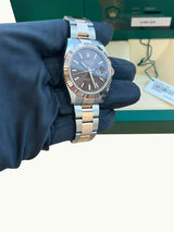 Rolex Datejust 41mm Two-Tone Rose Gold Oystersteel Chocolate Dial Watch 126331