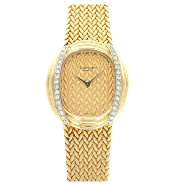 Patek Philippe Vintage 18K Yellow Gold Diamond Manual Winding Watch Watch 4288