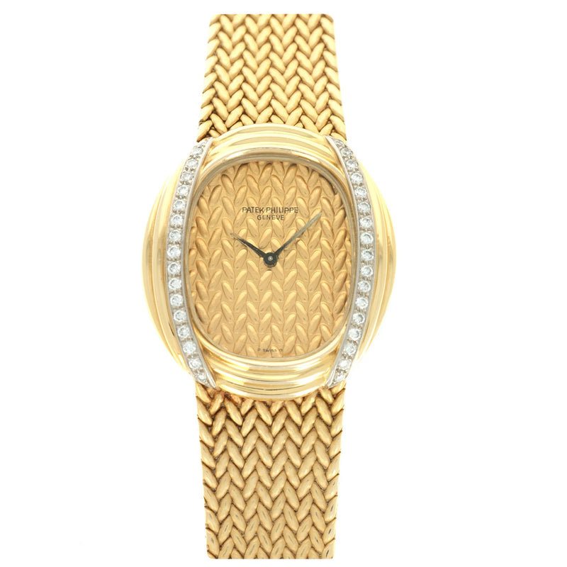 Patek Philippe Vintage 18K Yellow Gold Diamond Manual Winding Watch Watch 4288