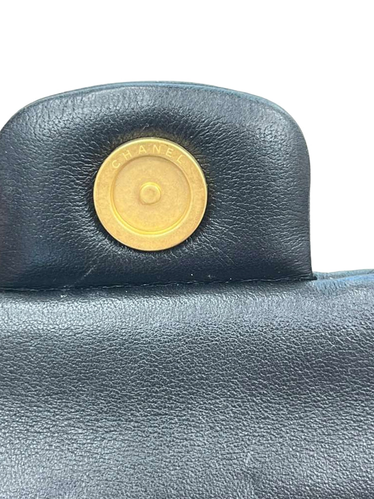 Chanel Vanity Case Chip-On Wood Leather Box with Chain Strap AS2927