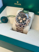 Rolex Daytona Chronograph 40mm Black Dial 18K Rose Gold Mens Watch 116505