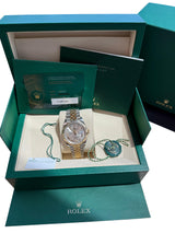Rolex Datejust 36 Silver Roman 6-9 Diamond Dial Gold Steel Jubilee Watch 126233