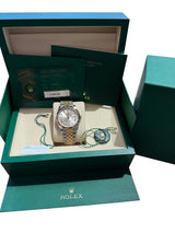 Rolex Datejust 36 Silver Roman 6-9 Diamond Dial Gold Steel Jubilee Watch 126233
