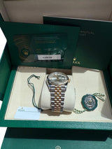 Rolex Datejust 36 Silver Roman 6-9 Diamond Dial Gold Steel Jubilee Watch 126233