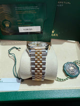 Rolex Datejust 36 Silver Roman 6-9 Diamond Dial Gold Steel Jubilee Watch 126233
