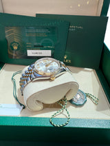Rolex Datejust 36 Silver Roman 6-9 Diamond Dial Gold Steel Jubilee Watch 126233