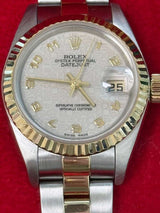 Rolex Lady-Datejust Steel Yellow Gold Ivory Anniversary Dial Oyster Watch 79173
