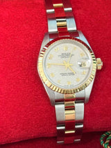 Rolex Lady-Datejust Steel Yellow Gold Ivory Anniversary Dial Oyster Watch 79173