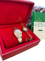Rolex Lady-Datejust Steel Yellow Gold Ivory Anniversary Dial Oyster Watch 79173