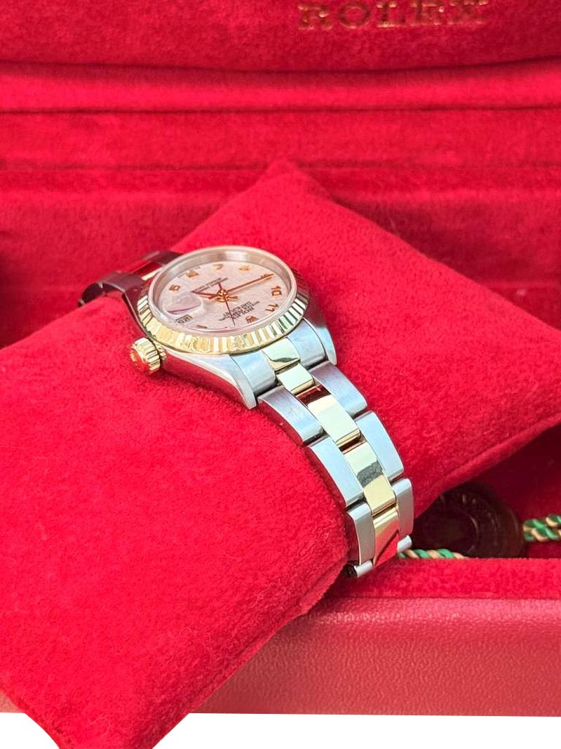 Rolex Lady-Datejust Steel Yellow Gold Ivory Anniversary Dial Oyster Watch 79173