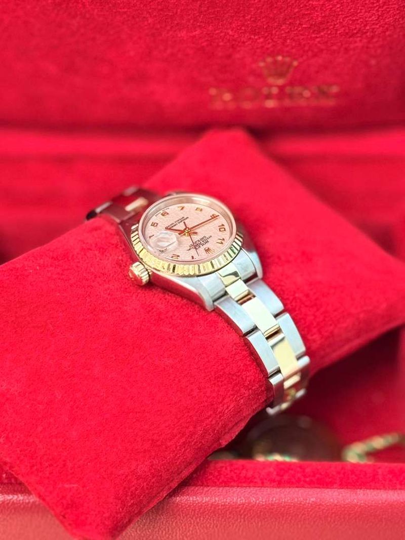 Rolex Lady-Datejust Steel Yellow Gold Ivory Anniversary Dial Oyster Watch 79173