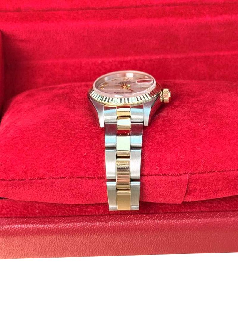 Rolex Lady-Datejust Steel Yellow Gold Ivory Anniversary Dial Oyster Watch 79173