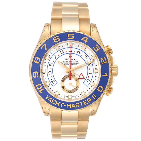Rolex Yacht-Master II 44mm Chronograph Yellow Gold Oyster Bracelet Watch 116688