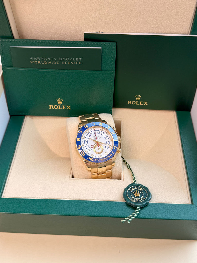Rolex Yacht-Master II 44mm Chronograph Yellow Gold Oyster Bracelet Watch 116688