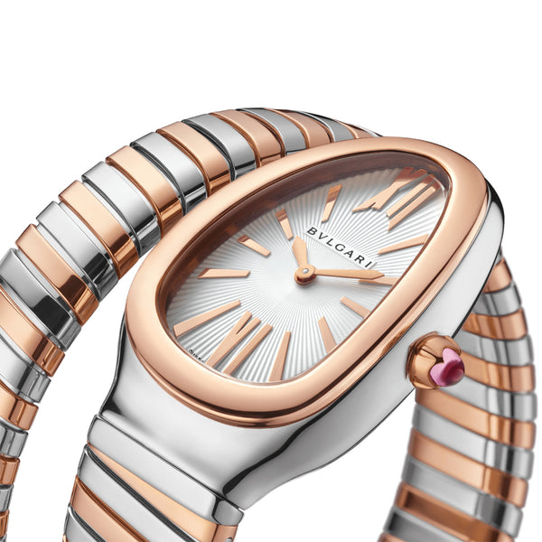 Bulgari Serpenti Tubogas Single-Spiral Opaline Dial With Guilloché Soleil 103708