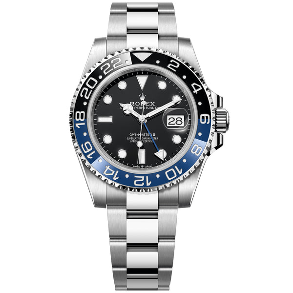 Rolex GMT-Master II 40mm Batman Black Blue Ceramic Bezel Oyster Watch 126710