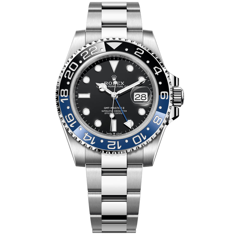 Rolex GMT-Master II 40mm Batman Black Blue Ceramic Bezel Oyster Watch 126710