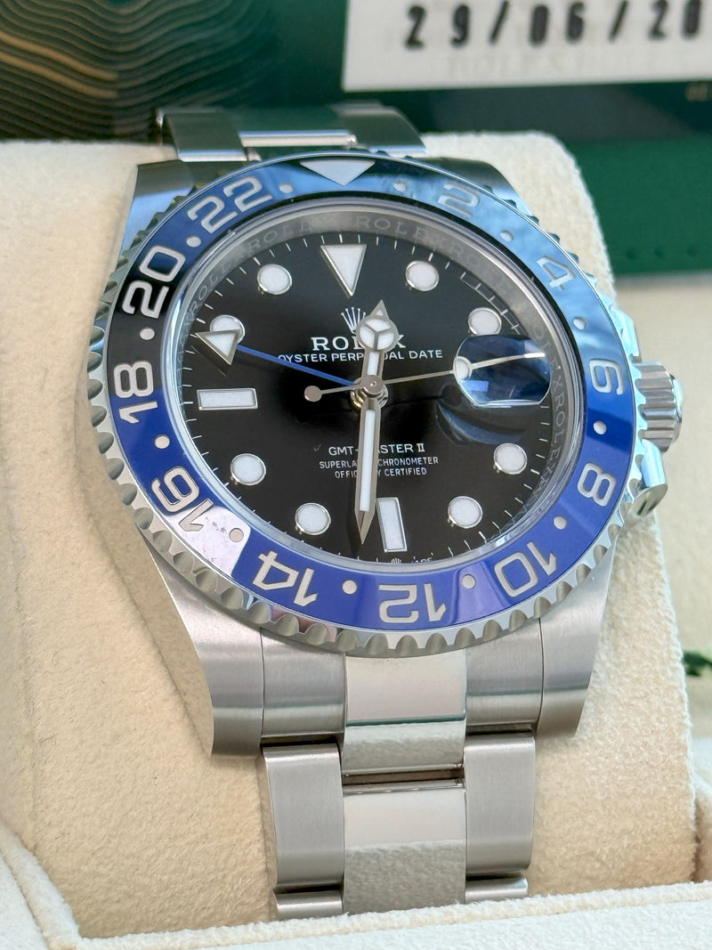 Rolex GMT-Master II 40mm Batman Black Blue Ceramic Bezel Oyster Watch 126710