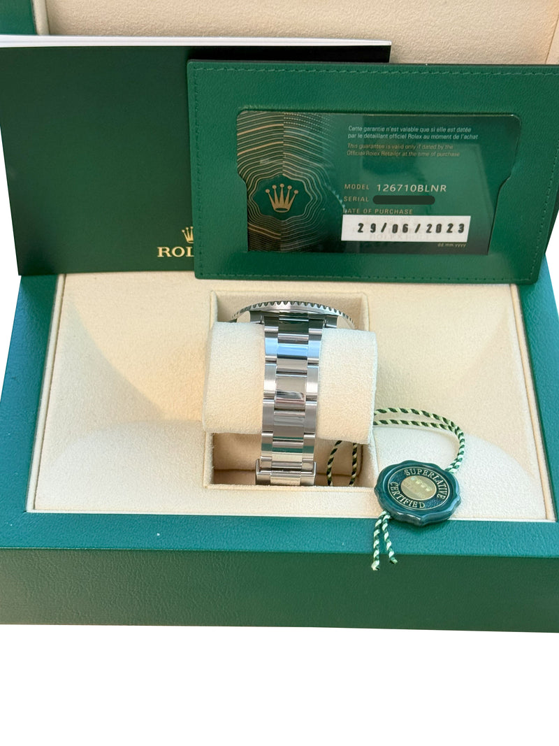 Rolex GMT-Master II 40mm Batman Black Blue Ceramic Bezel Oyster Watch 126710