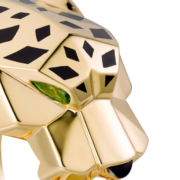 Cartier Panthère de Cartier Tsavorite Garnets Onyx Ring Yellow Gold