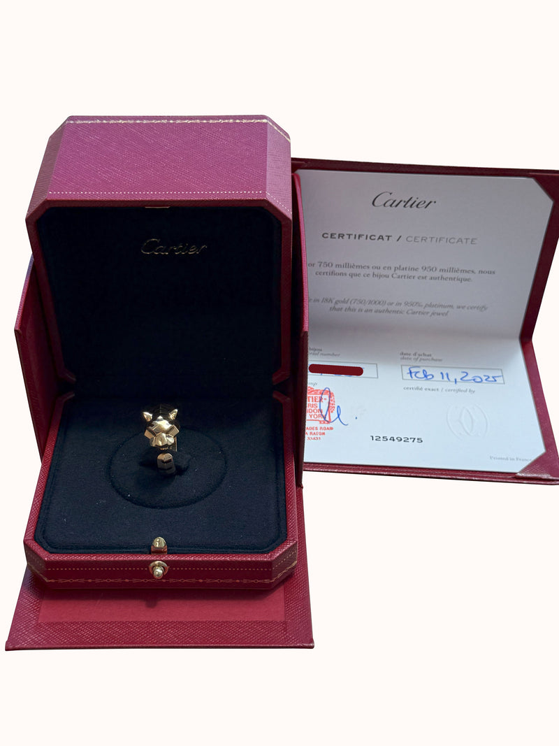 Cartier Panthère de Cartier Tsavorite Garnets Onyx Ring Yellow Gold