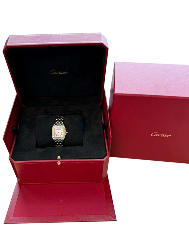 Cartier Panthère De Cartier Small Steel/Yellow Gold Silver Dial Watch W2PN0018