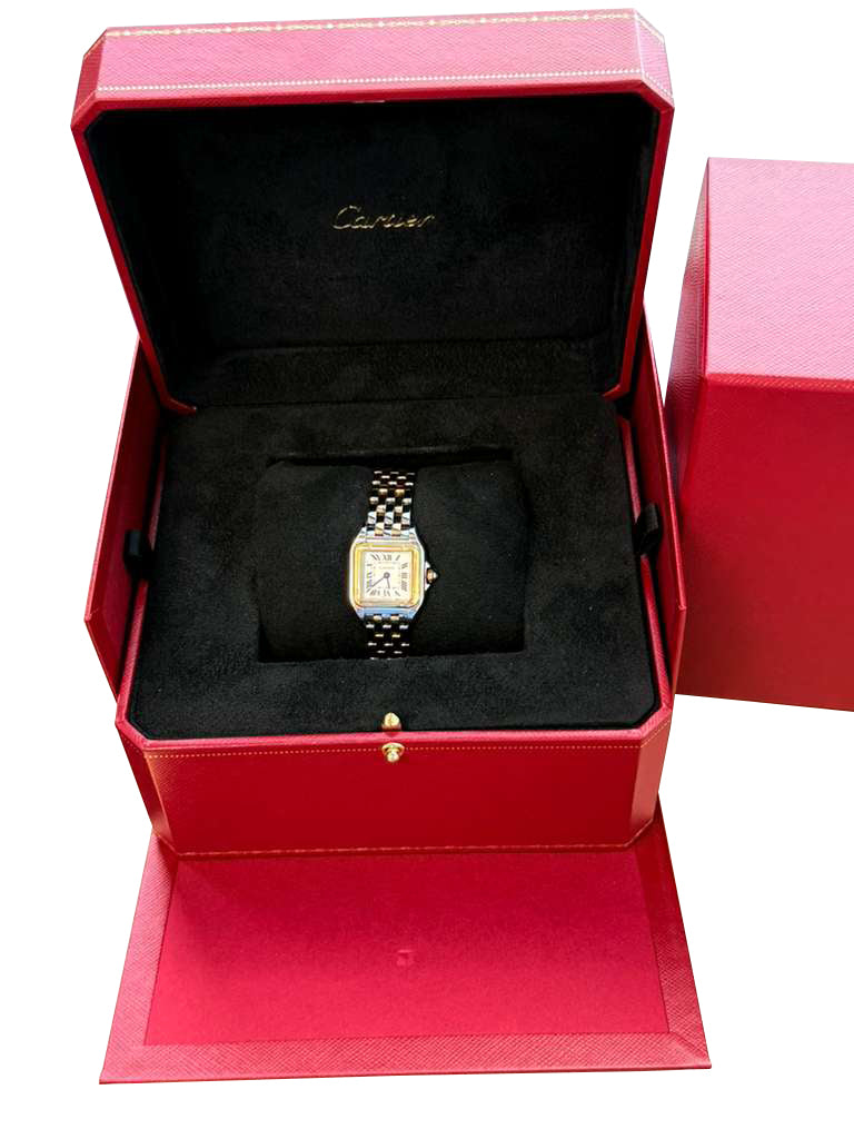 Cartier Panthère De Cartier Small Steel/Yellow Gold Silver Dial Watch W2PN0018