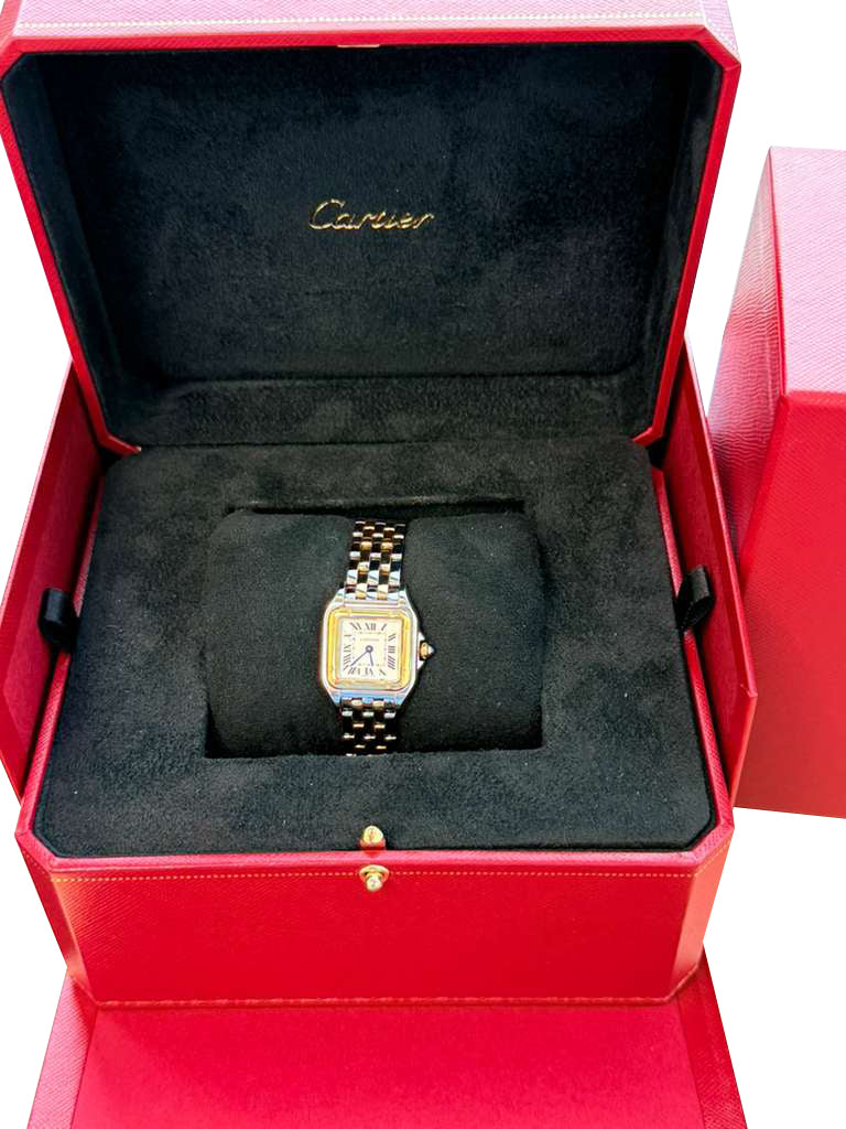Cartier Panthère De Cartier Small Steel/Yellow Gold Silver Dial Watch W2PN0018