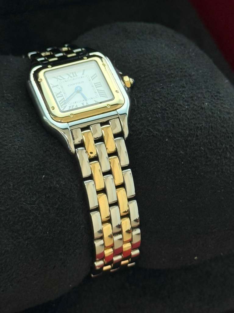 Cartier Panthère De Cartier Small Steel/Yellow Gold Silver Dial Watch W2PN0018