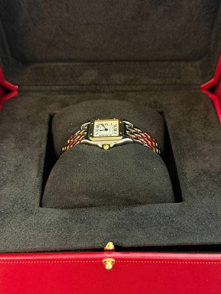 Cartier Panthère De Cartier Small Steel/Yellow Gold Silver Dial Watch W2PN0018