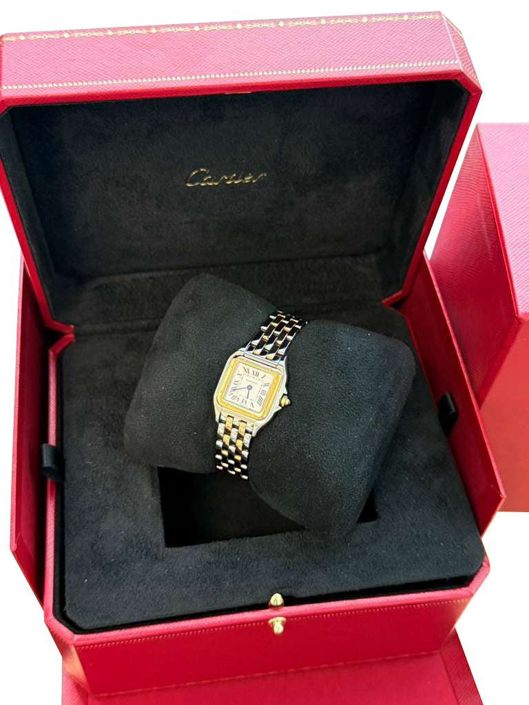 Cartier Panthère De Cartier Small Steel/Yellow Gold Silver Dial Watch W2PN0018