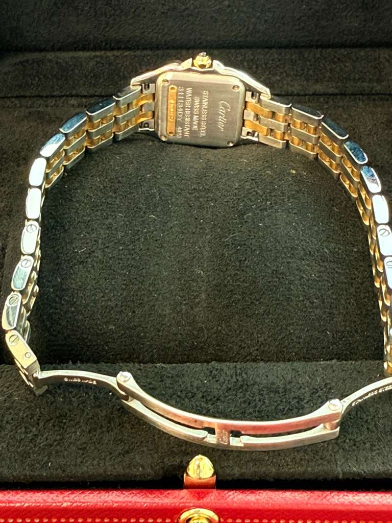 Cartier Panthère De Cartier Small Steel/Yellow Gold Silver Dial Watch W2PN0018