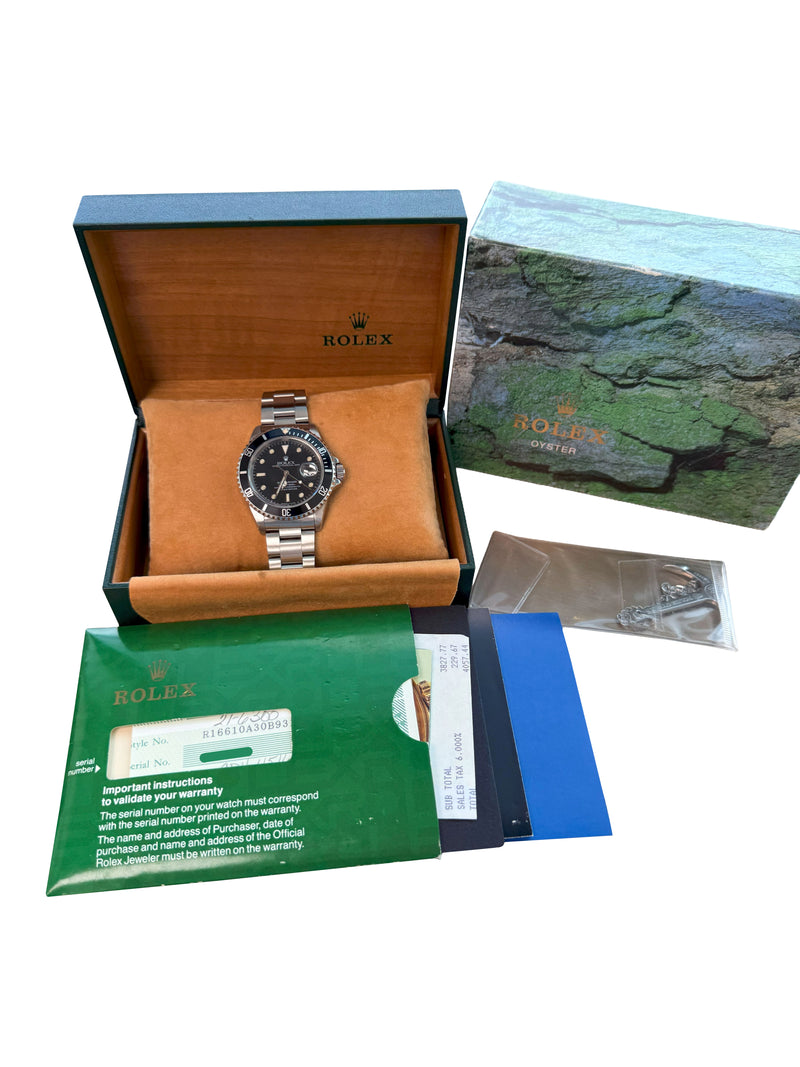 Rolex Submariner Date 40mm Black Dial Stainless Steel Automatic Watch 16610