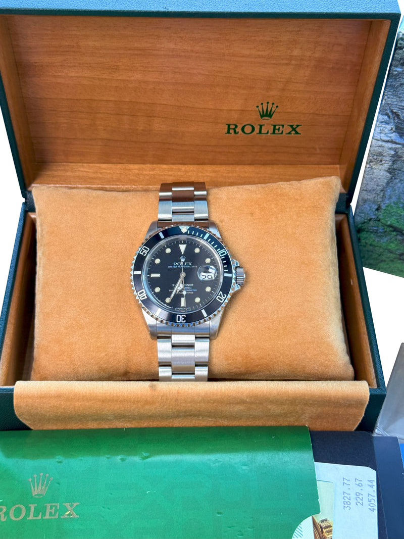 Rolex Submariner Date 40mm Black Dial Stainless Steel Automatic Watch 16610
