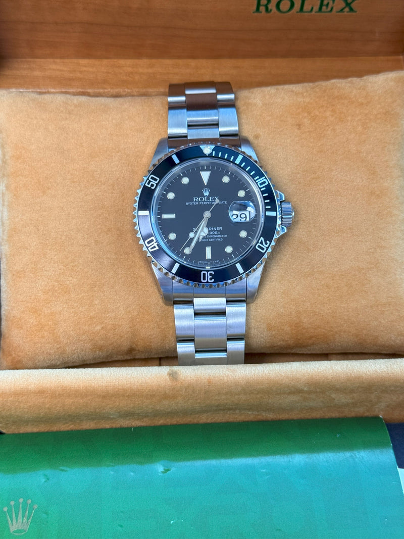Rolex Submariner Date 40mm Black Dial Stainless Steel Automatic Watch 16610