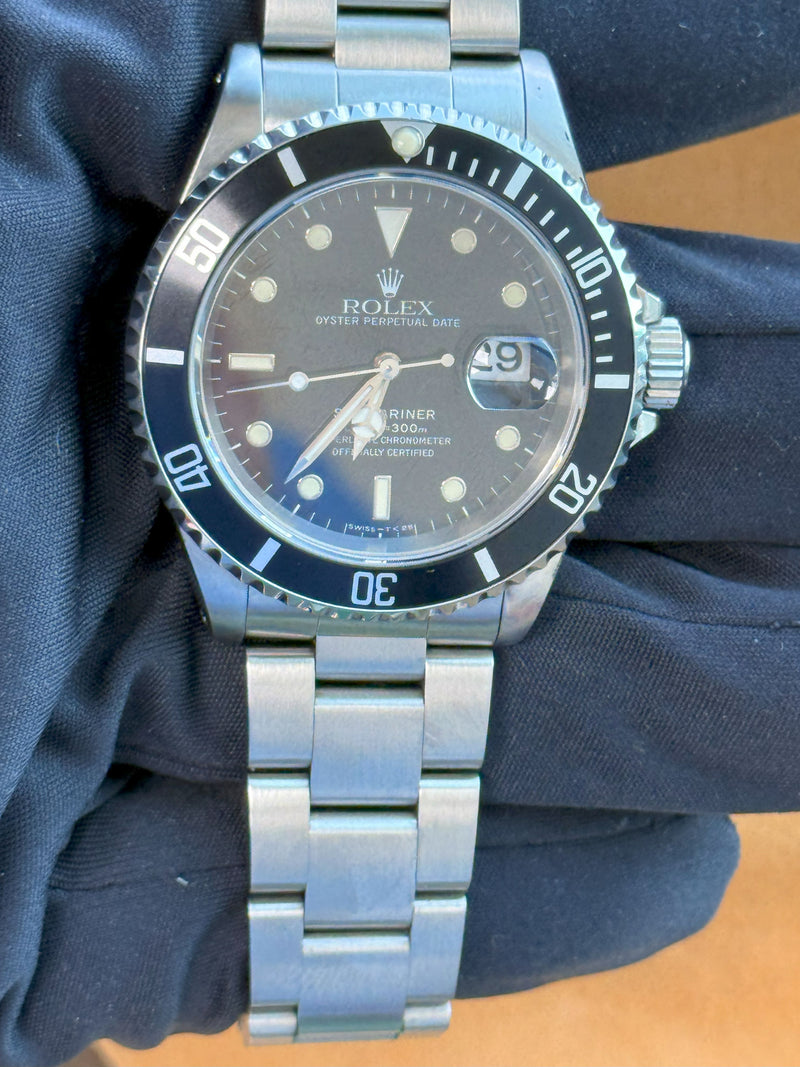 Rolex Submariner Date 40mm Black Dial Stainless Steel Automatic Watch 16610
