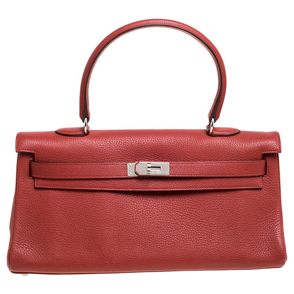Hermes Kelly 42 Sanguine Taurillon Clemence Leather Palladium Hardware